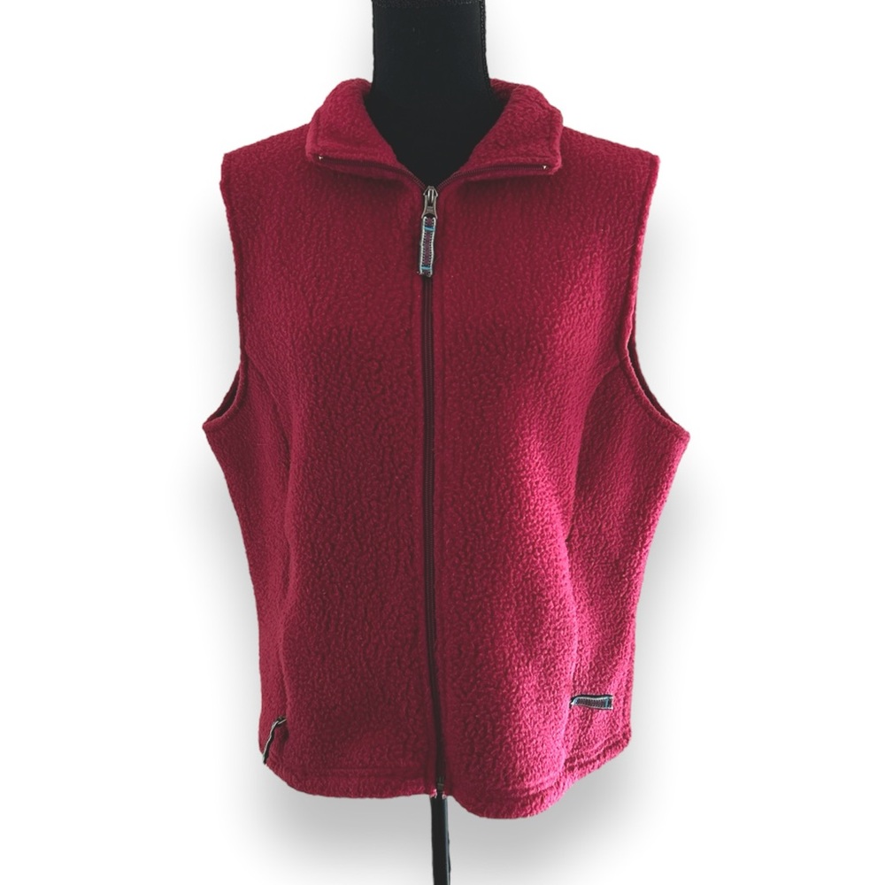 L. L. Bean Red Fleece Vest Size XL